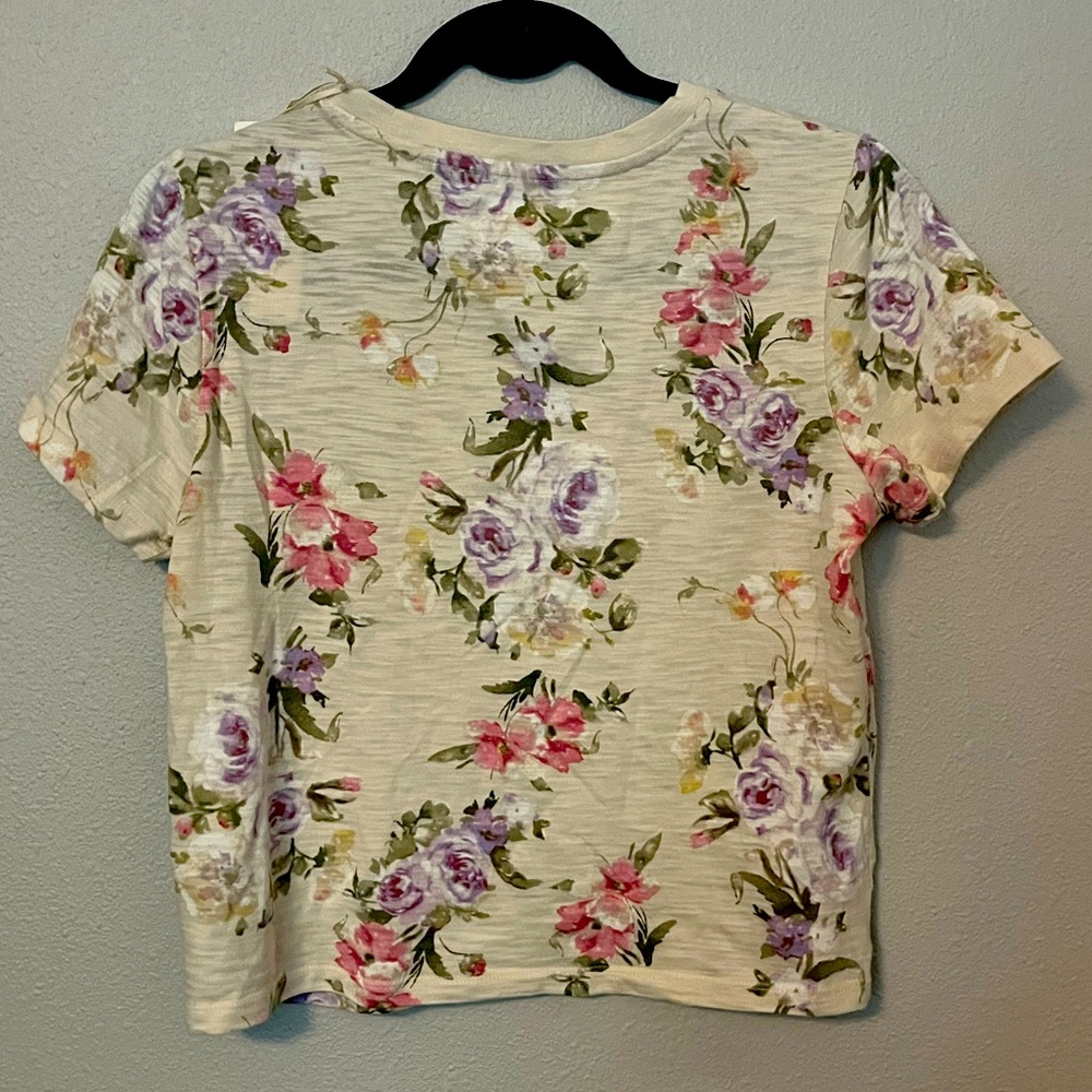 A Shrunken Tee from LoveShackFancy and GAP in size small.